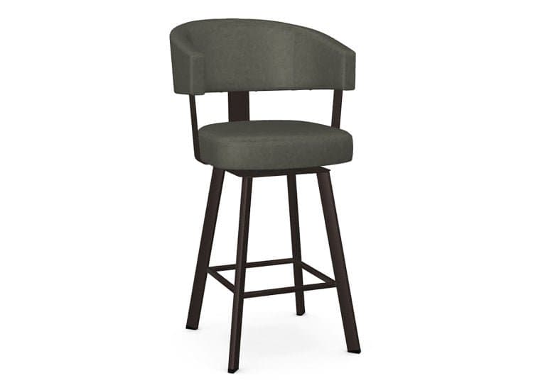 Amisco Grissom Elephant/Cobrizo Swivel Counter Stool