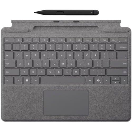 Microsoft Surface Pro Keyboard Cover with Pen Storage (Platinum)
