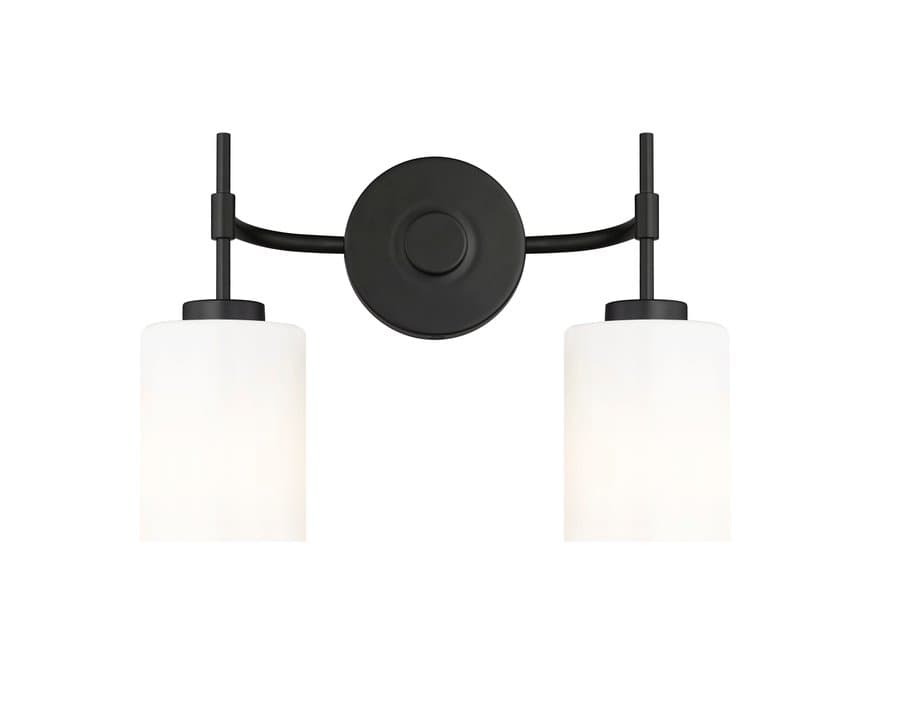 Millennium Lighting Keylee 15.5-in 2 Light Matte Black Modern/contemporary Bathroom Vanity light