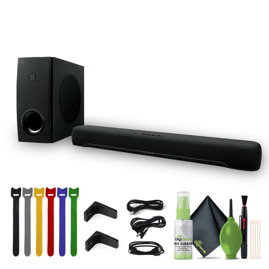Yamaha SR-C30A 90W 2.1-Channel Soundbar System + Cleaning kit + Reusable Fastener Straps
