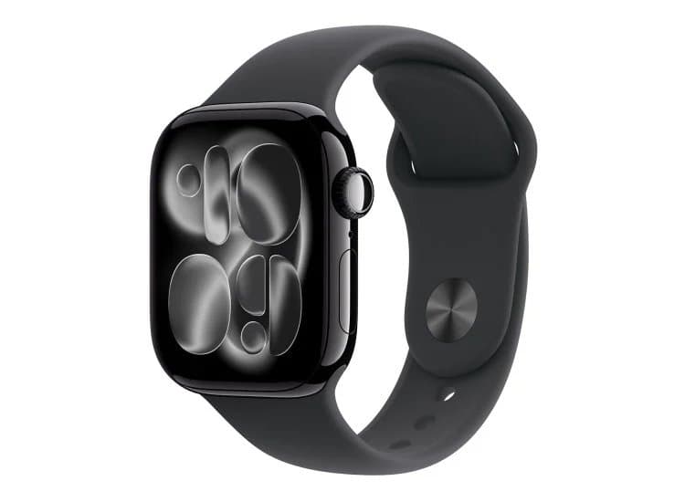 Apple Watch Series 11 GPS 42mm Jet Black Aluminum Case With S/M Black Sport Band