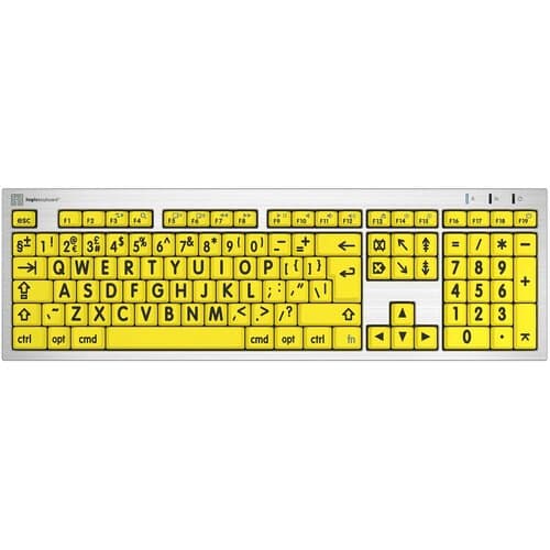Logickeyboard Large Print ALBA Mac Pro American English Keyboard (Black on Yellow)