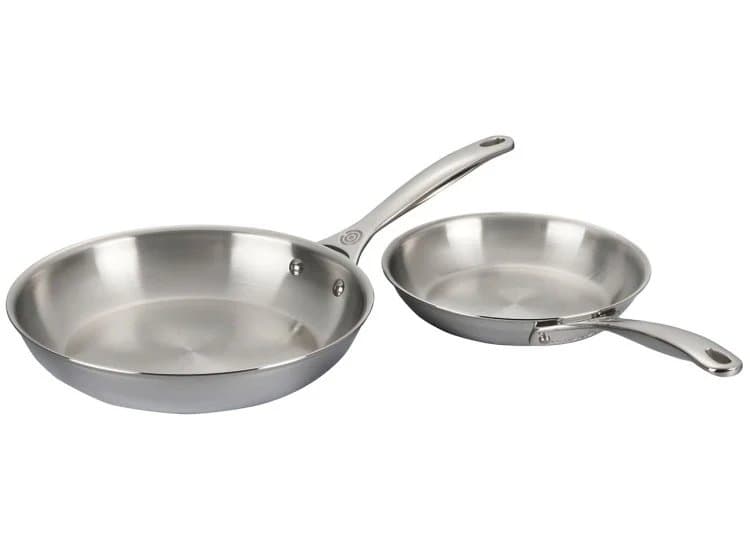 Le Creuset Stainless Steel 2-Piece Fry Pan Set