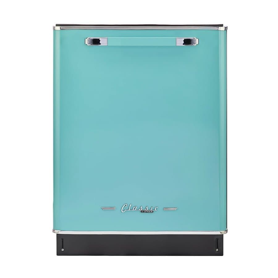 UNIQUE Classic Retro by Unique Classic Retro 24-in Top Control Built-in Dishwasher ( Ocean Mist Turquoise ) With Third Rack, 45-Decibel
