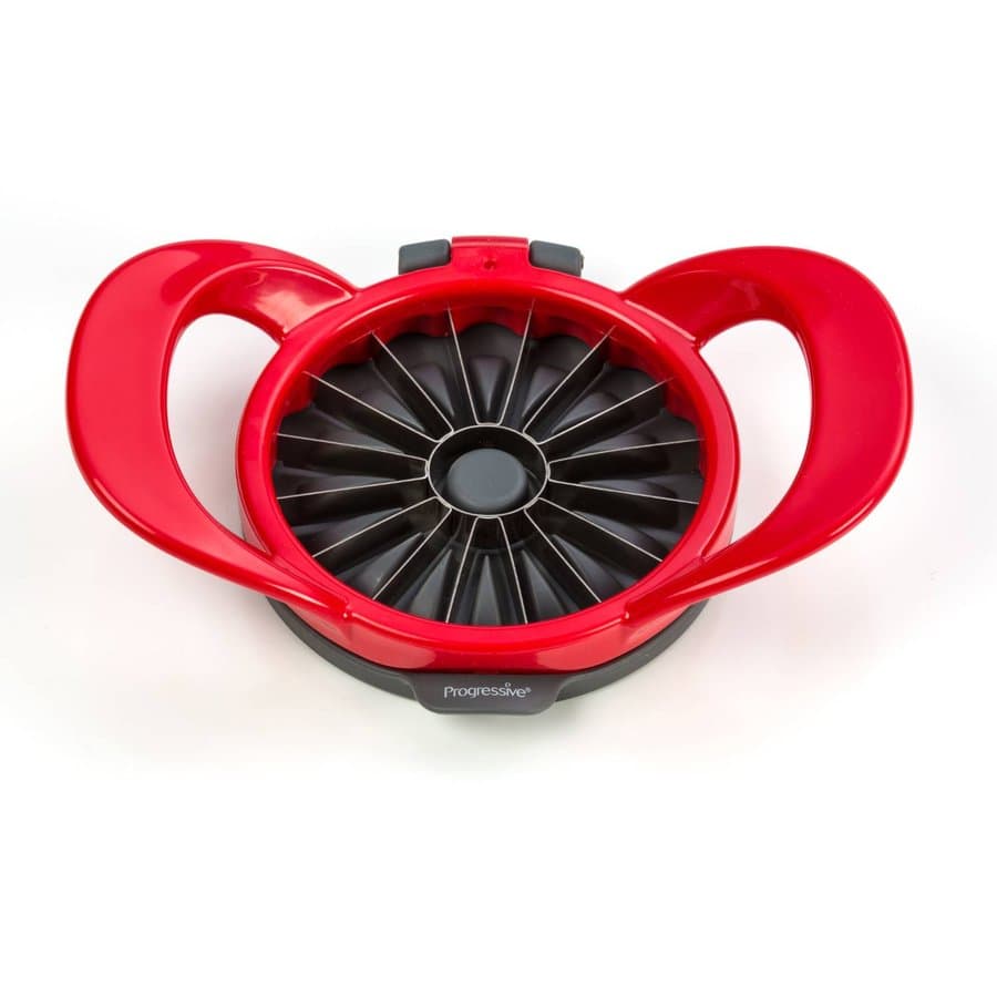 Lehman's PrepWorks by Progressive Dishwasher Safe 16-Slice Thin Apple Slicer and Corer with Attached Safety Cover