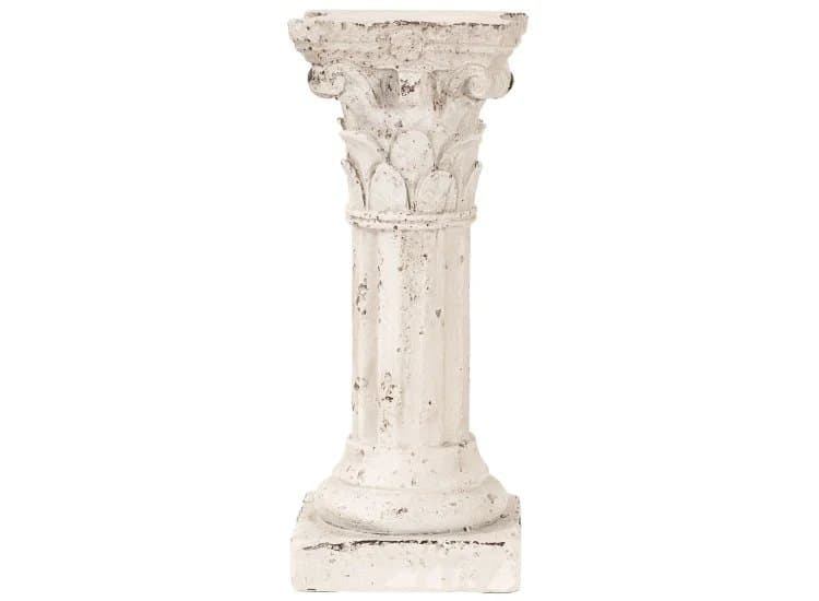 Howard Elliott Temple of Portunus III Column Sculpture, Distressed White