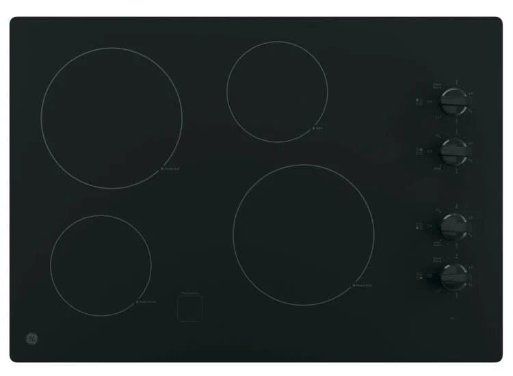 GE 30" Electric Cooktop Black