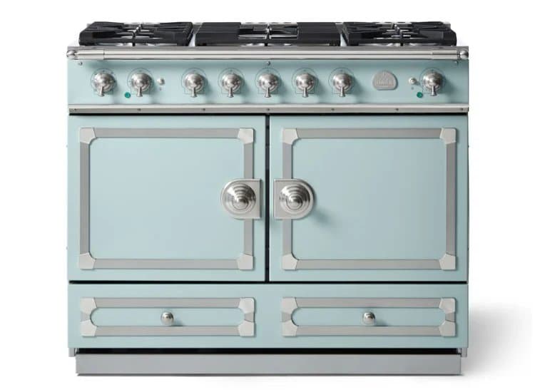 La Cornue CornuFe 110 43 In. Roquefort With Satin Chrome Trim Dual Fuel Range - C1QN