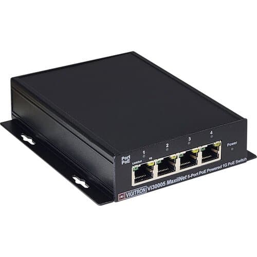 Vigitron MaxiiNet Vi30005 4-Port Gigabit PoE+ Compliant Managed Network Switch
