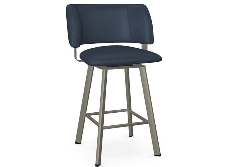 Amisco Easton Oceanic/Titanium Swivel Counter Stool