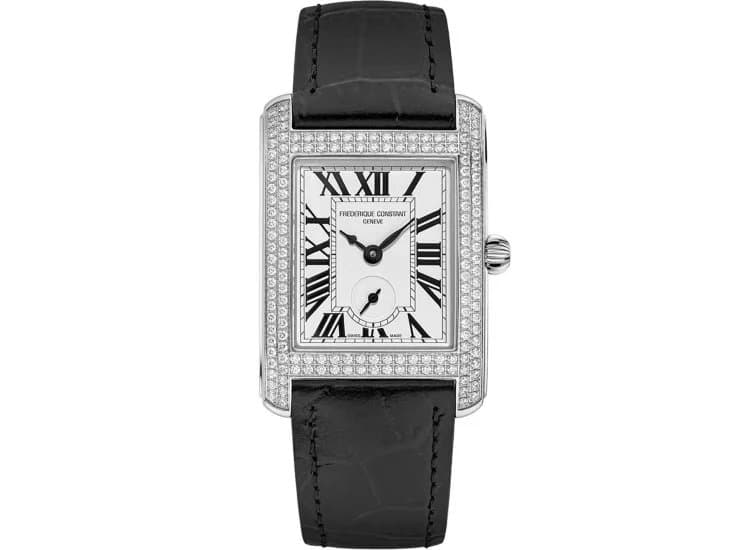 Frederique Constant Classics Carree Watch 36mm x 25mm with Silver Dial