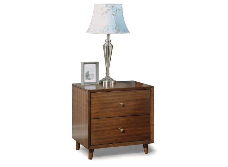 Flexsteel Walnut Ludwig 2 Drawer Nightstand