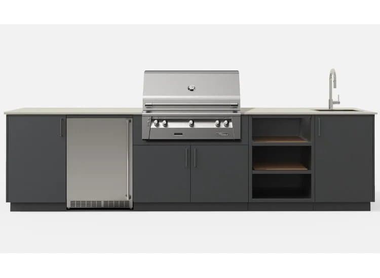 Urban Bonfire Breeze 36 Anthracite Grill, Sink, Refrigeration & Storage Cabinet-C-BREEZE36-ANTH