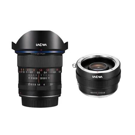 Venus Laowa 12mm f/2.8 Zero-D Lens for Canon EF, Black with Laowa Magic Shift Converter for Canon Mount Lens on Sony E Mount Camera