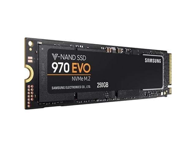 SAMSUNG 970 EVO M.2 2280 250GB PCIe Gen 3.0 x4, NVMe 1.3 V-NAND 3-bit MLC Internal Solid State Drive (SSD) MZ-V7E250E