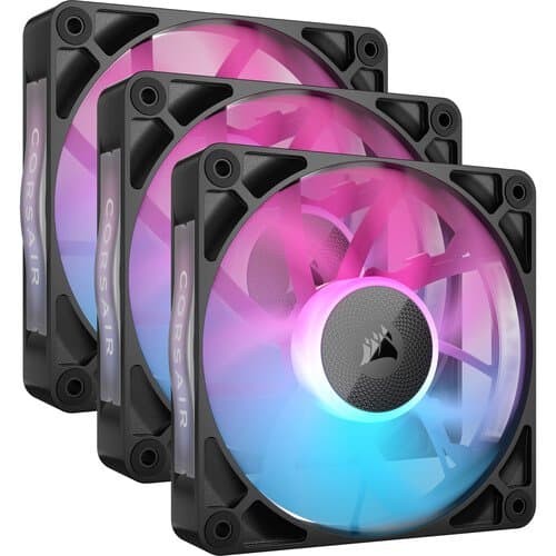 CORSAIR iCUE LINK RX120 RGB Triple 120mm PWN Fan Starter Kit (Black)