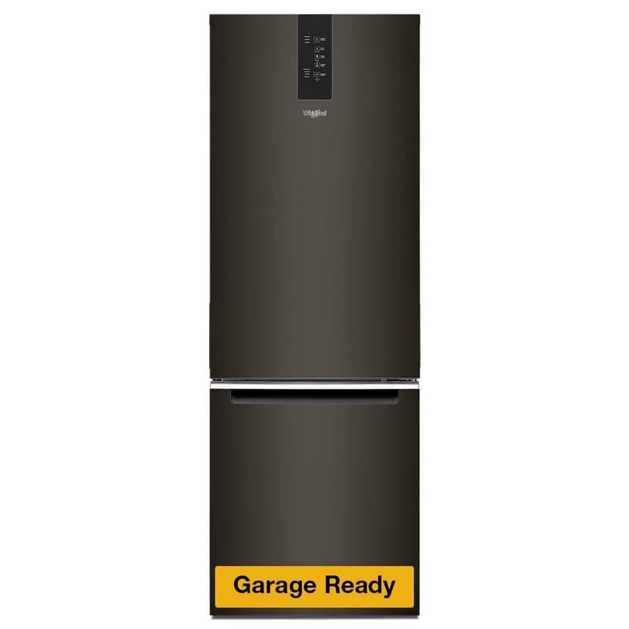 24 in. 12.7 cu. ft. Garage Ready Bottom Freezer Refrigerator, Fingerprint Resistant Black Stainless