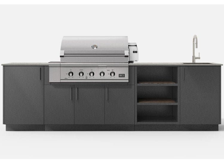Urban Bonfire Mist 42 Anthracite Grill, Sink & Storage Cabinet