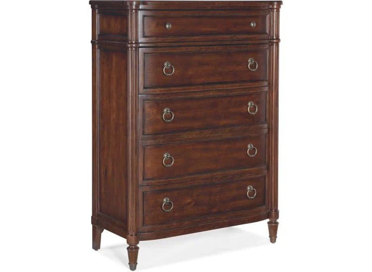 Hooker Furniture Bedroom Charleston Chest With Five Drawers, Maraschino Cherry