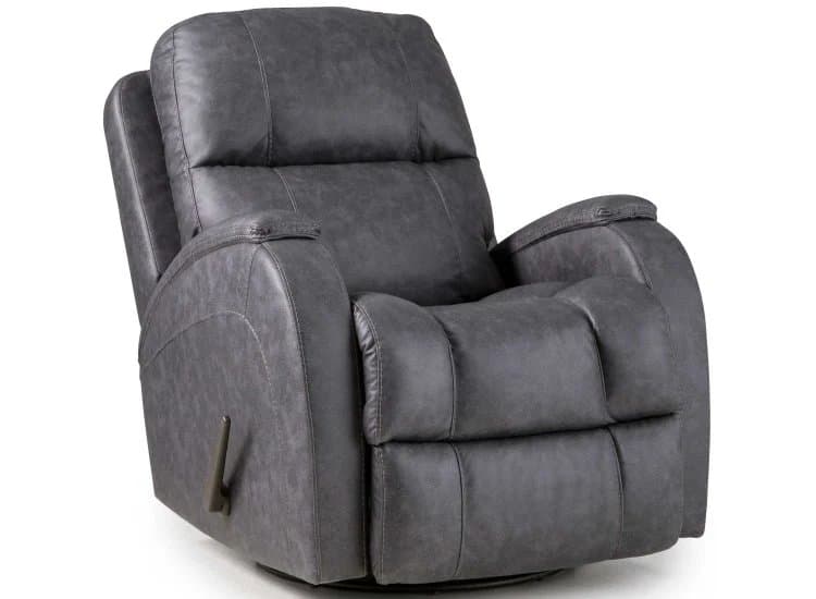 HomeStretch Zena Manual Recliner, Graphite Leather