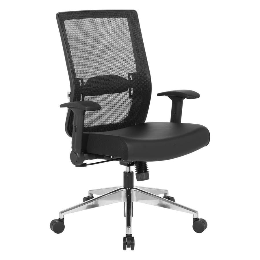 Space Seating 867A Series Executive Manager's Bonded Leather Office Chair, Black