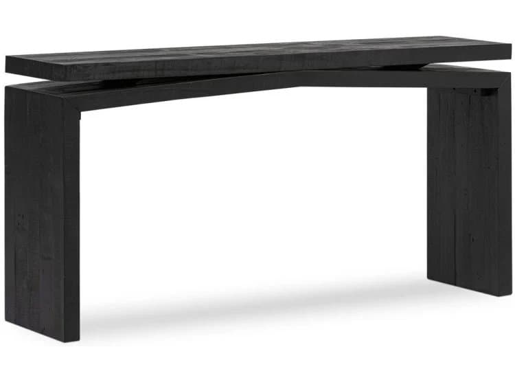 Four Hands Matthes Console Table-Size 60" -, Aged Black Pine
