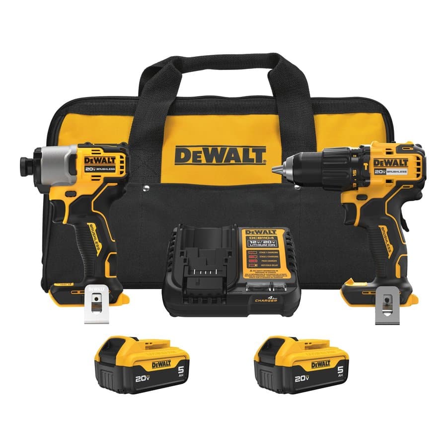 DEWALT XR 20-volt max 2 -Tool Brushless Power Tool Combo Kit with Soft Case ( 2 -Batteries Included and Charger Included )