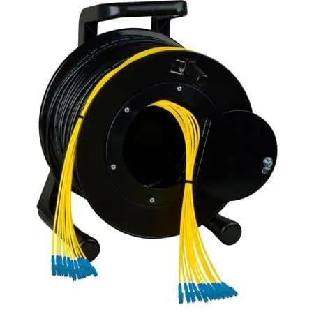 Camplex 1000' 12-Channel LC Single-Mode Fiber Tactical Snake Reel