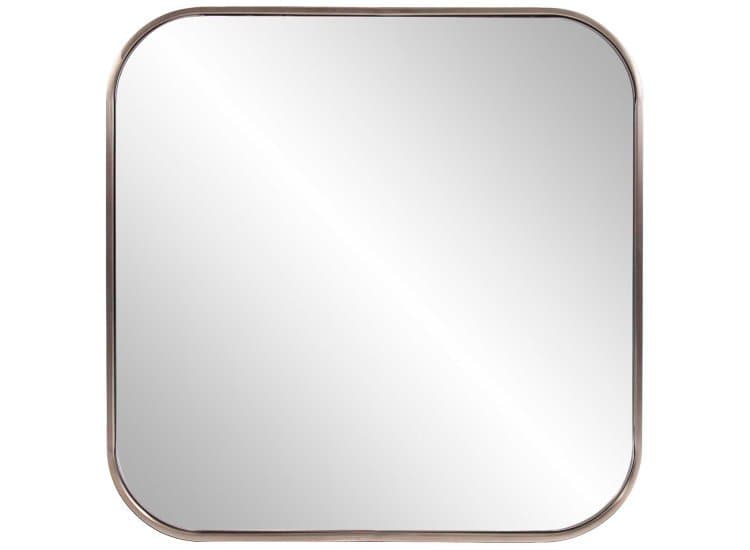 Howard Elliott Copenhagen Square Mirror, Brushed Brass Finish