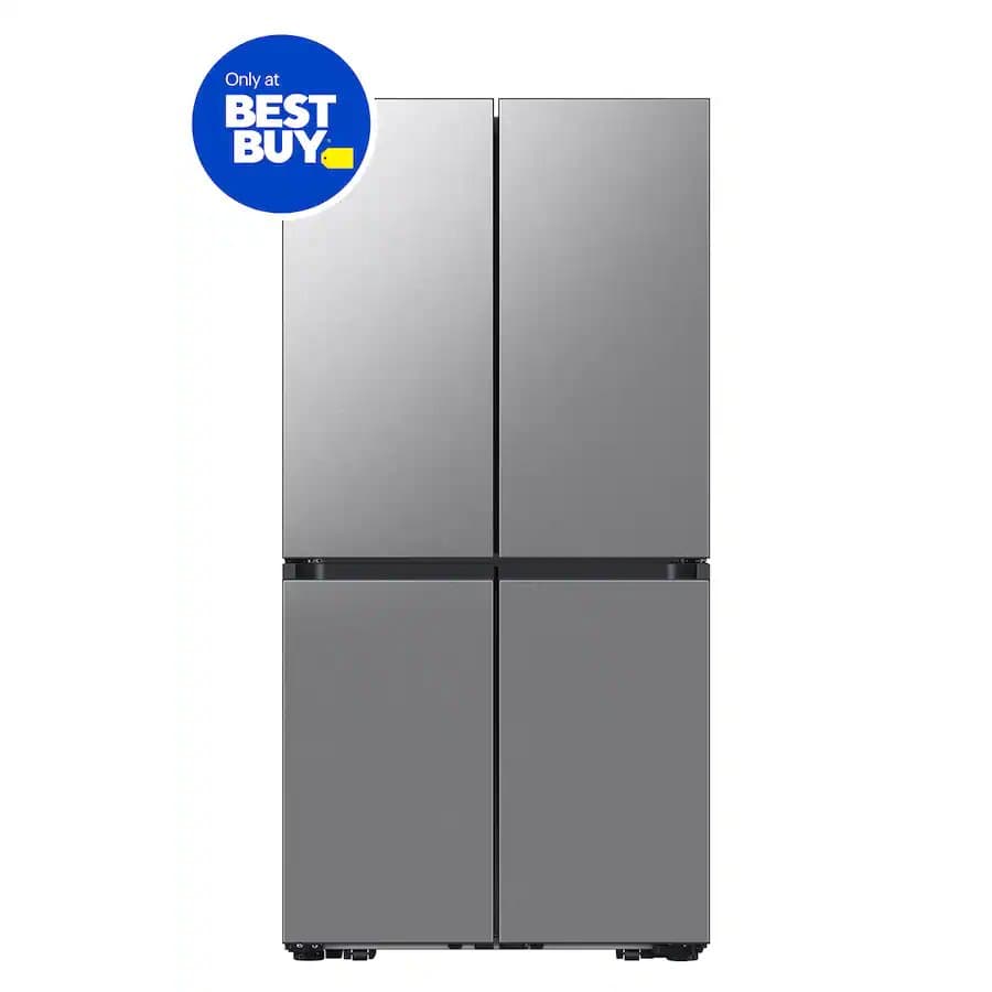 Bespoke 22 cu. ft. Counter Depth 4-Door French Door Refrigerator with Zero Clearance Fit and Sphere Ice