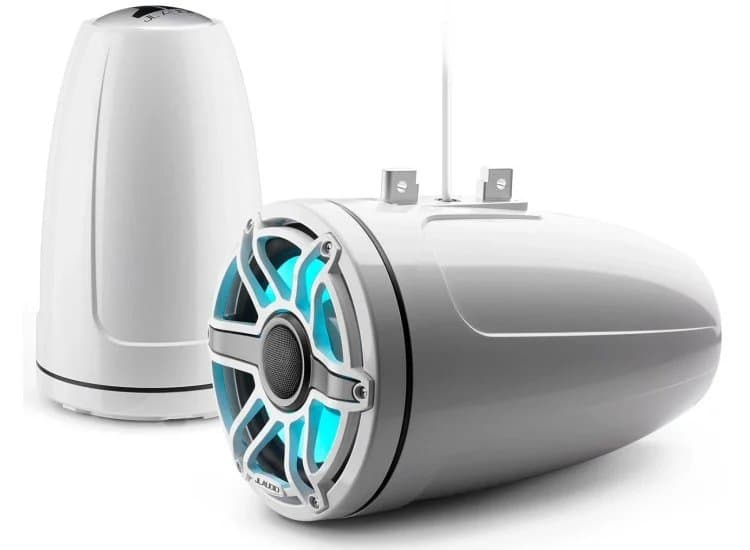 JL Audio M6 Series 8.8" White Enclosed Tower Coaxial System (Pair)