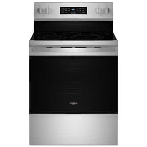 Whirlpool 30 in. 5.3 cu. ft. Air-Fry Standard Convection Electric Range with Radiant Burners-Fingerprint Resistant Stainless Steel