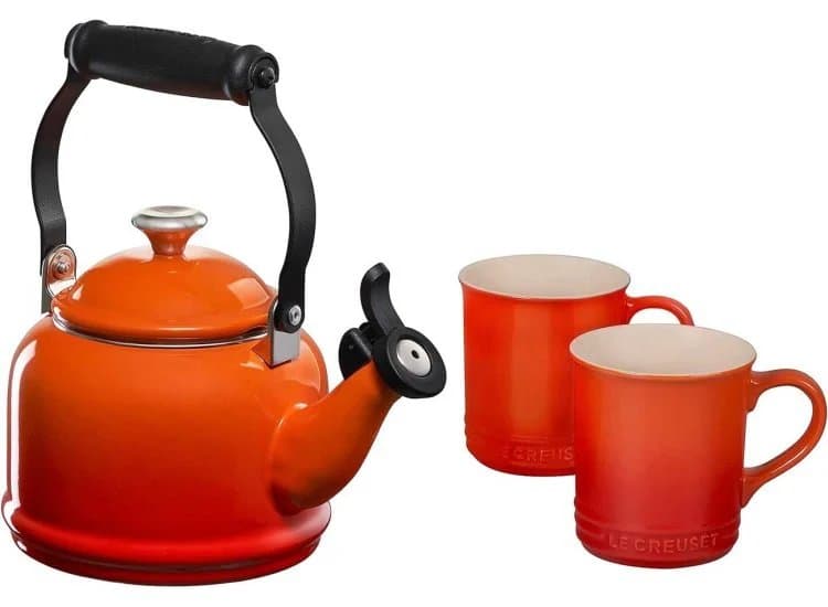 Le Creuset Demi Kettle & Mugs Set, Flame