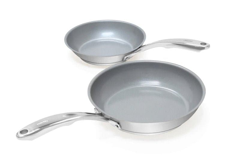 Chantal Induction 21 Steel 2 Pc. Fry Pan Pack With Ceramic Coating
