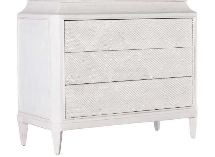Hooker Furniture Commerce and Market Argyle Chest with Three Drawers, White Wood