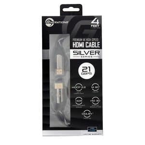 Generations 21.0 Gbps High Speed 4' Silver Series HDMI Cable
