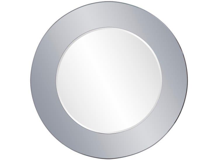 Howard Elliott Auryn Round Mirror, Smokey Gray Finish