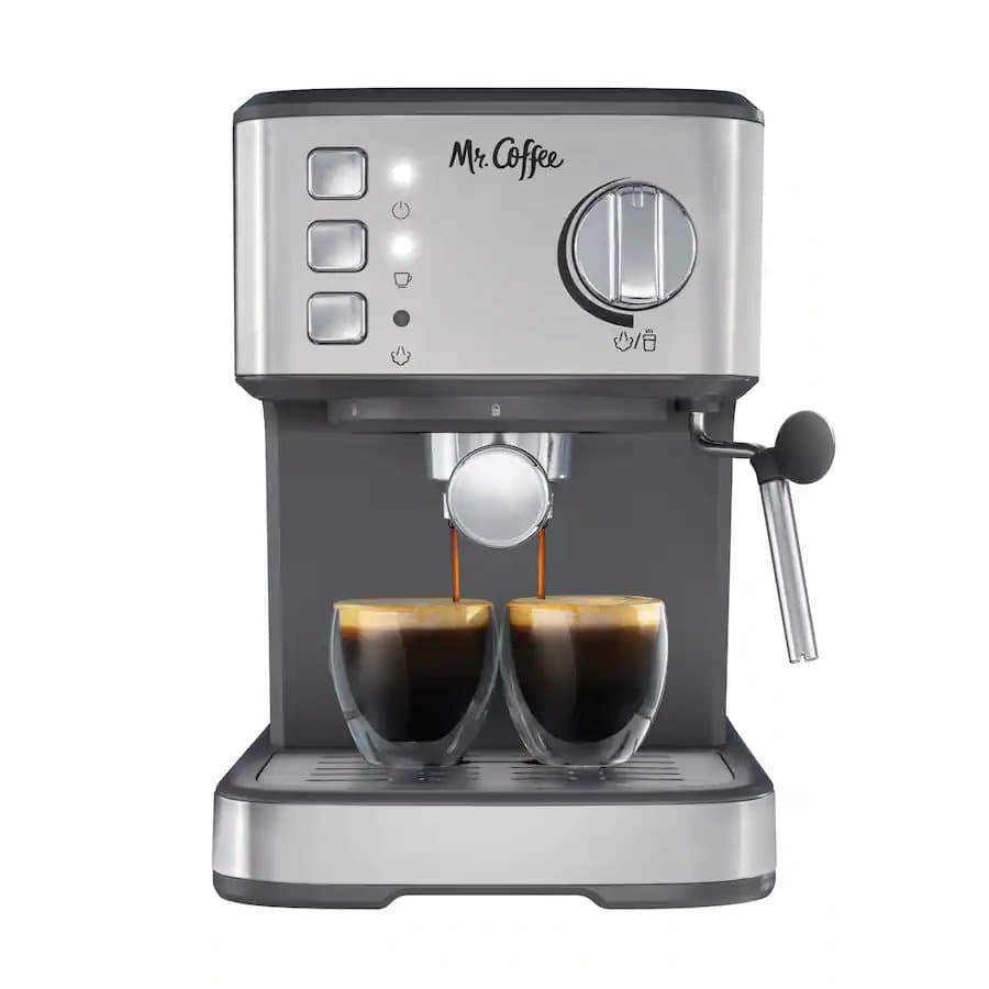 Compact Espresso Maker, Espresso Machine With Steam Wand, 15-Bar Pump Automatic Espresso Machine