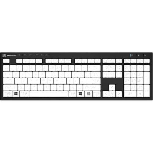 Logickeyboard Nero Slimline 6-Dot Braille Wired Keyboard (Windows, US English)