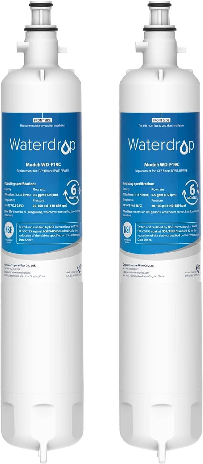 Waterdrop Push-in Refrigerator Water Filter EDR4RXD1 3 -Pack