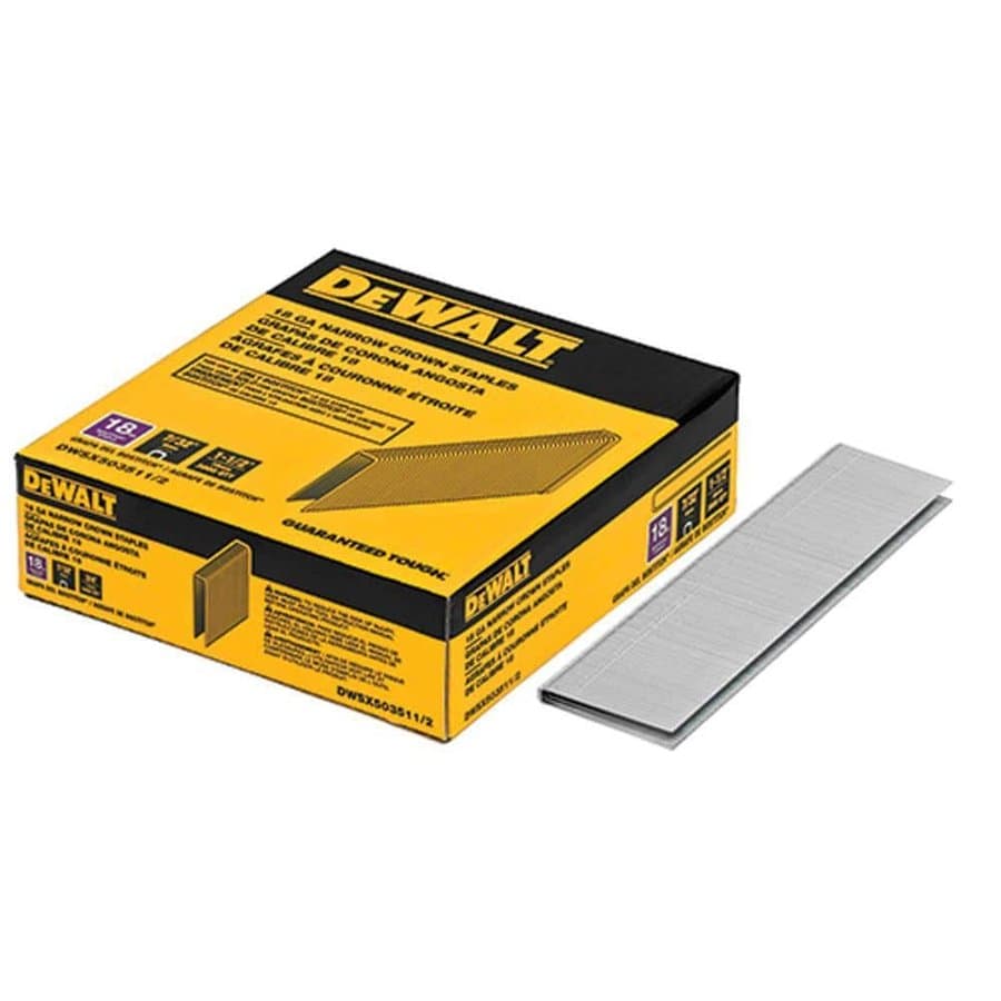 1-1/2 in. x 7/32 in. 18-Gauge Glue Collated Bright Steel Staples (3,000 per Box)