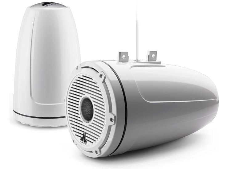 JL Audio M6 Series 8.8" Gloss White Enclosed Tower Coaxial System (Pair)