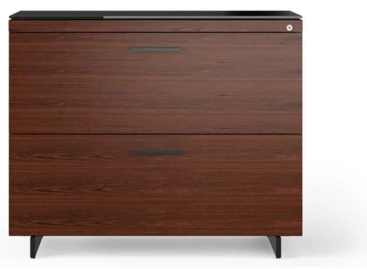 BDI Sequel 20 6116 Chocolate Walnut/Black Lateral File Cabinet