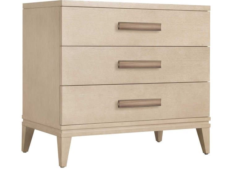 Hooker Furniture Westwood Nightstand with Three Drawers, Limestone