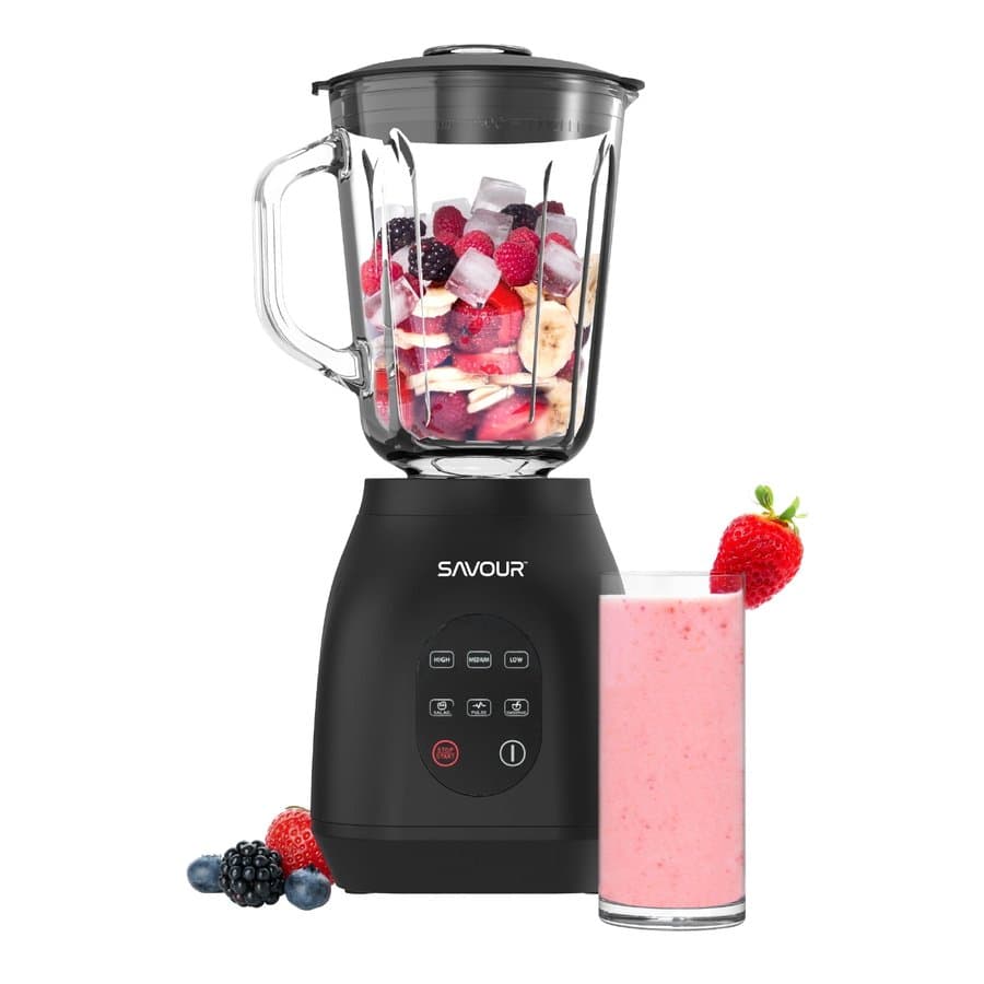 Savour by Tzumi 500W Touchscreen Smoothie Blender – 50oz Ice Crushing Countertop Blender for Smoothies, Sauces, Cocktails and More