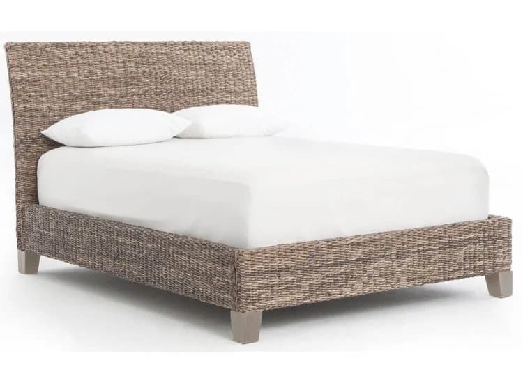 Four Hands Grey Wash Grass Roots Banana Leaf King Bed