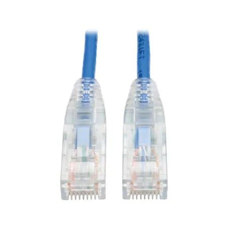 Tripp Lite 3' 28 AWG 550MHz Cat6 Gigabit Snagless Slim UTP Ethernet Cable, Blue