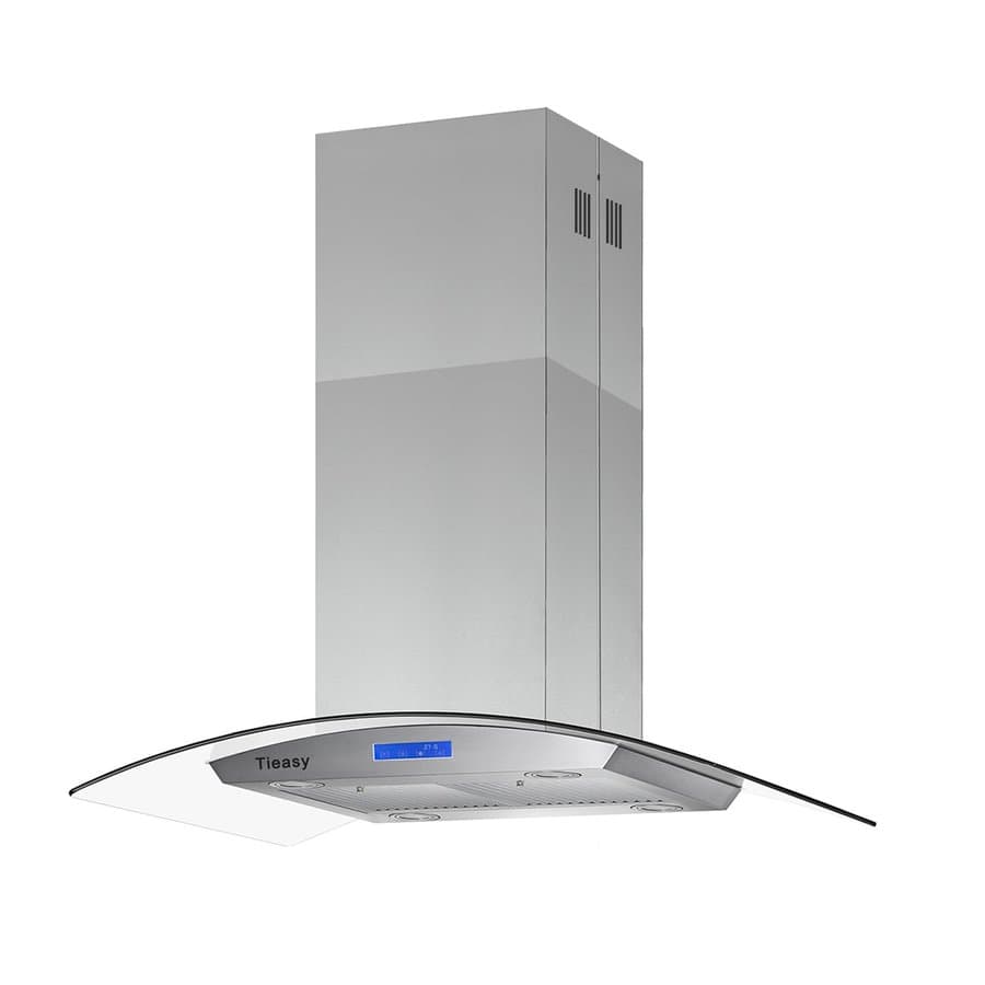 Kahomvis 36 inch Ducted 900-CFM Silver Island Range Hood