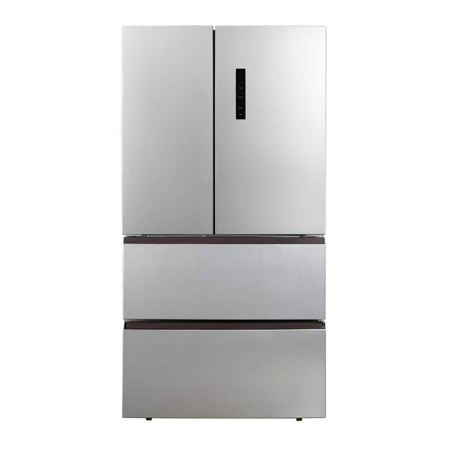 17.9 cu. ft. Countertop Depth Side-by-Side 4-French Door Refrigerator in VCM Stainless Steel Look