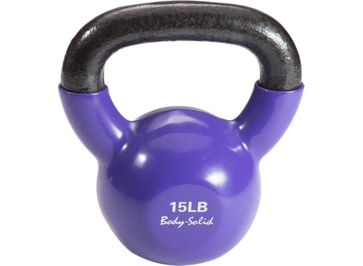 Body-Solid 10 lb Vinyl Dipped Blue Kettlebell